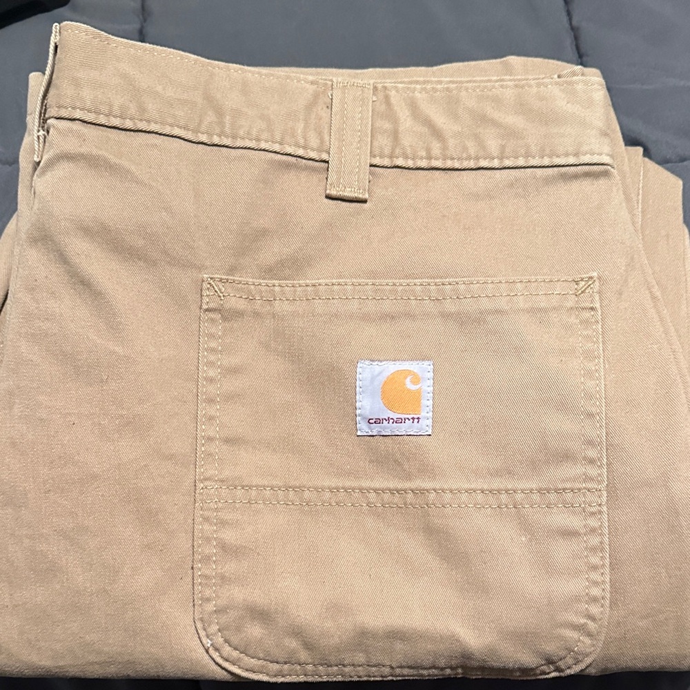 Carhartt Men's Khaki relaxed, fit twill utility work pant